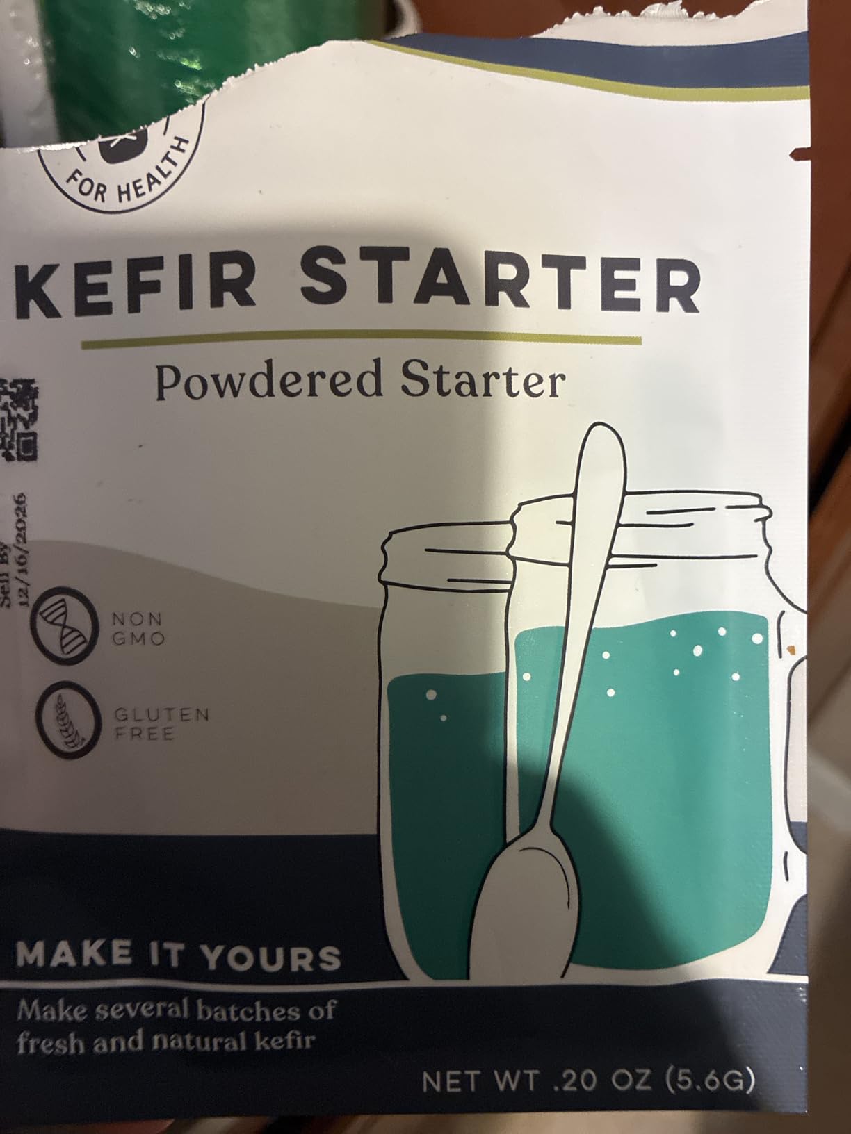 Cultures for Health Kefir Starter Culture | 4 Packets Freeze Dried Starter Powder | Make Kefir with Milk, Water, or Juice | Re-Culture Kefir Probiotic Drinks 2-7x Each | Cultures in Less Than a Day customer photo 1