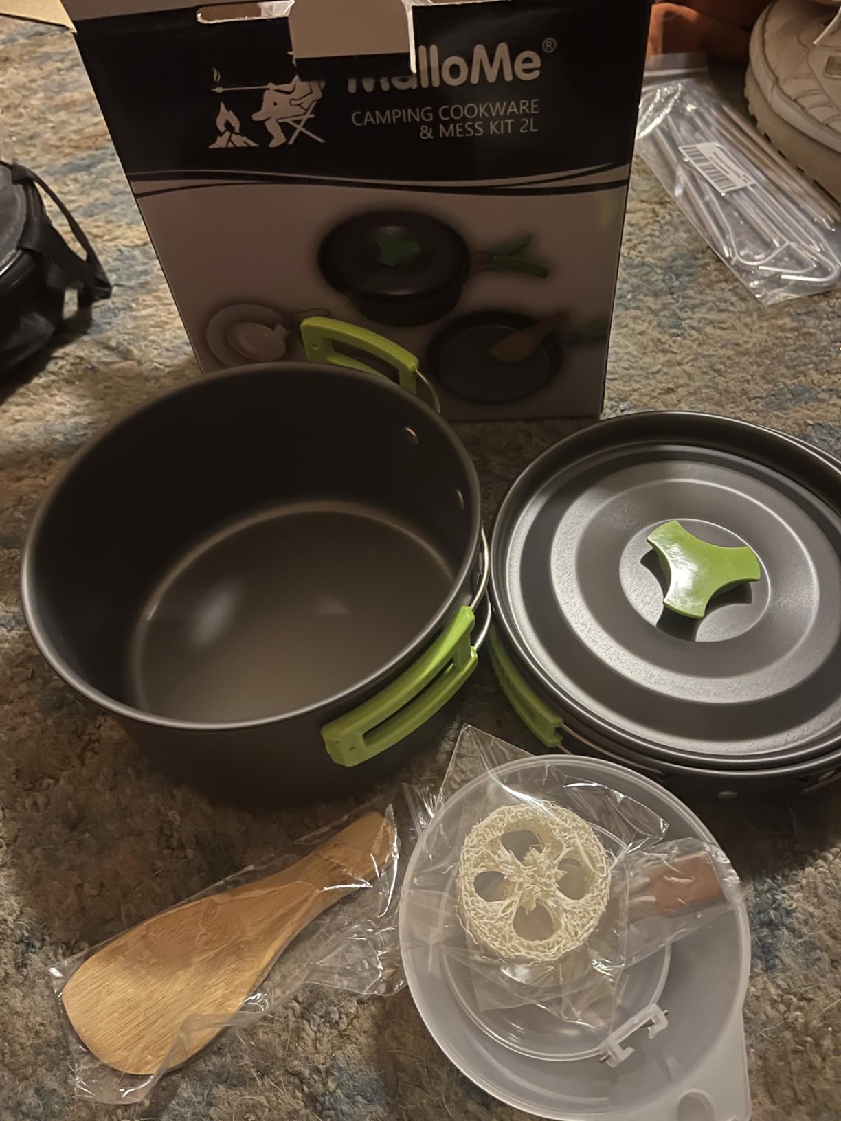 MalloMe Camping Cookware Mess Kit for Backpacking Gear - Camping Cooking Set customer photo 1
