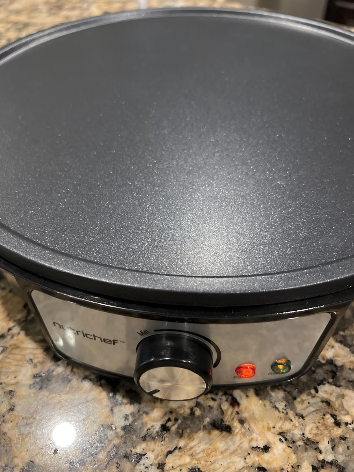 NutriChef Electric Crepe Maker & Griddle Cooktop - Nonstick 12 Inch Aluminum Hot Plate with LED Indicator Lights & Adjustable Temperature Control - Wooden Spatula & Batter Spreader Included customer photo 2