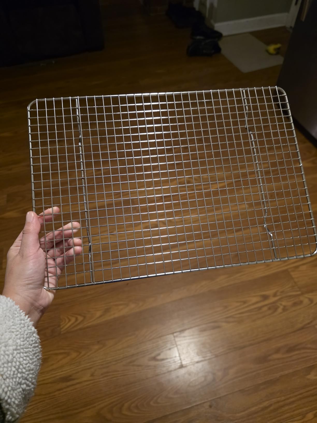 Spring Chef 10 x 15 Inch Stainless Steel Cooling Rack for Cooking & Baking - Heavy Duty Cookie Cooling Rack for Kitchen - Oven Safe - Fits Jelly Roll Pan - Dishwasher Safe customer photo 2