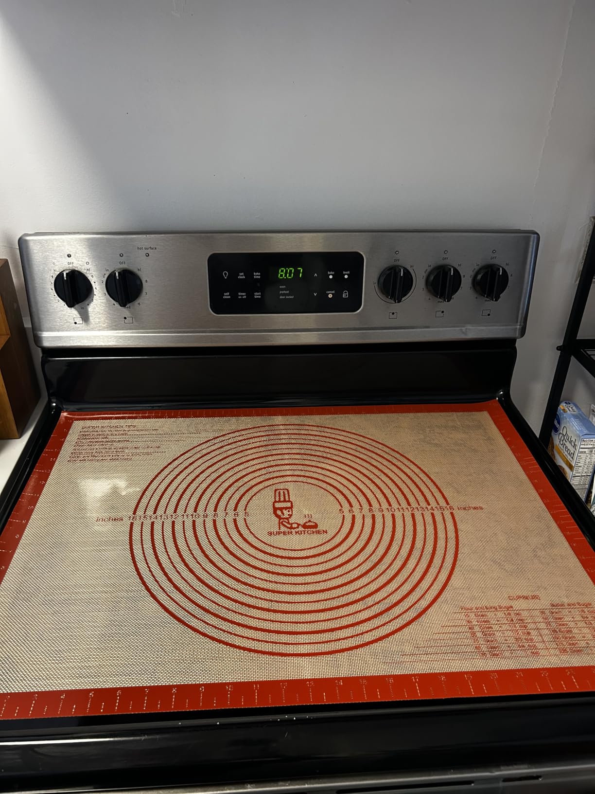 Non-slip Silicone Pastry Mat Extra Large with Measurements 28''By 20'' for Silicone Baking Mat, Counter, Dough Rolling, Oven Liner,Fondant/Pie Crust By Folksy Super Kitchen Red customer photo 1