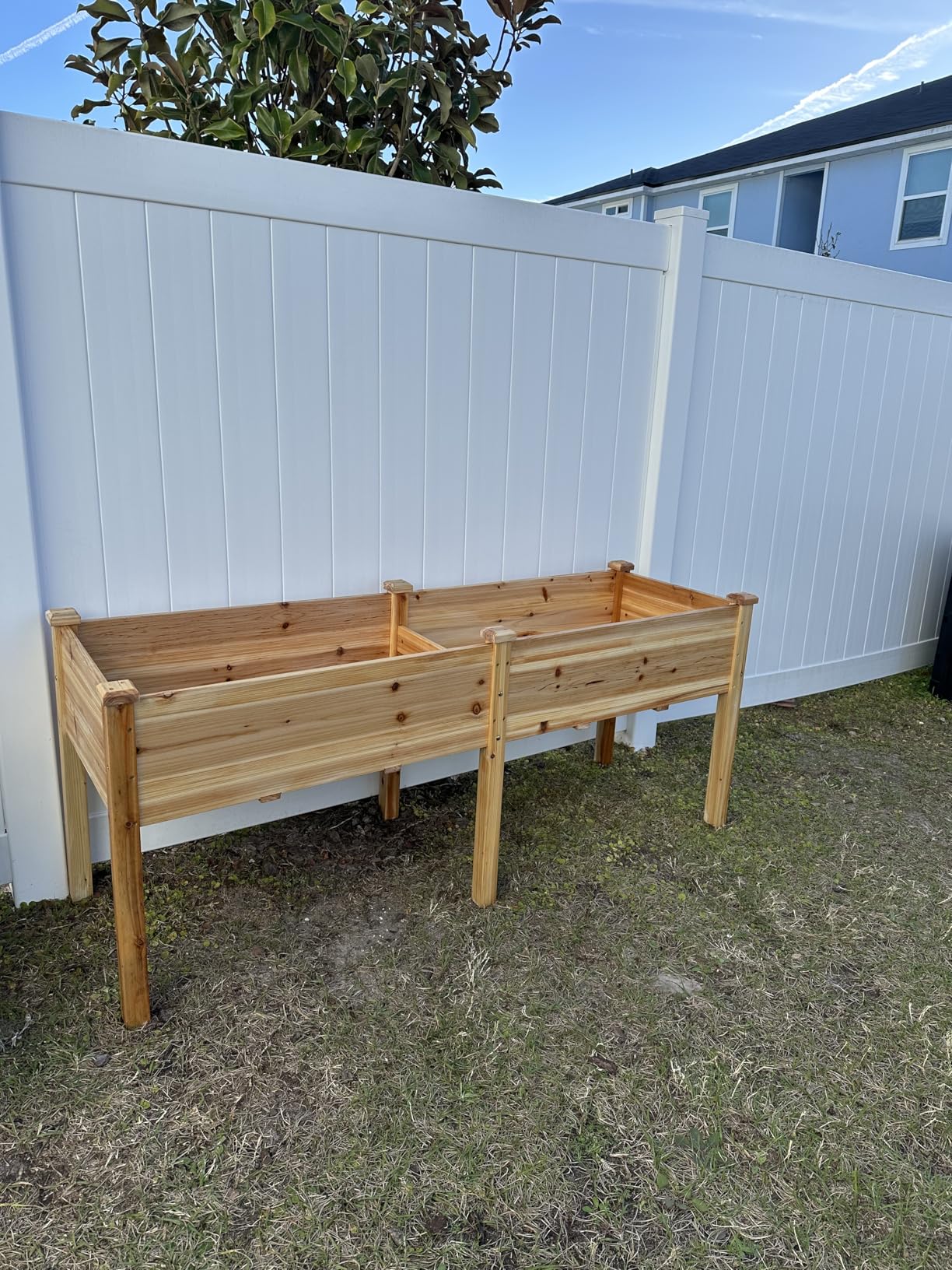 Best Choice Products 48 x 24 x 30 Inches Raised Garden Bed, Elevated Wood Planter Box Stand for Backyard, Patio, Balcony with Bed Liner, 200 Pound Capacity - Natural customer photo 2