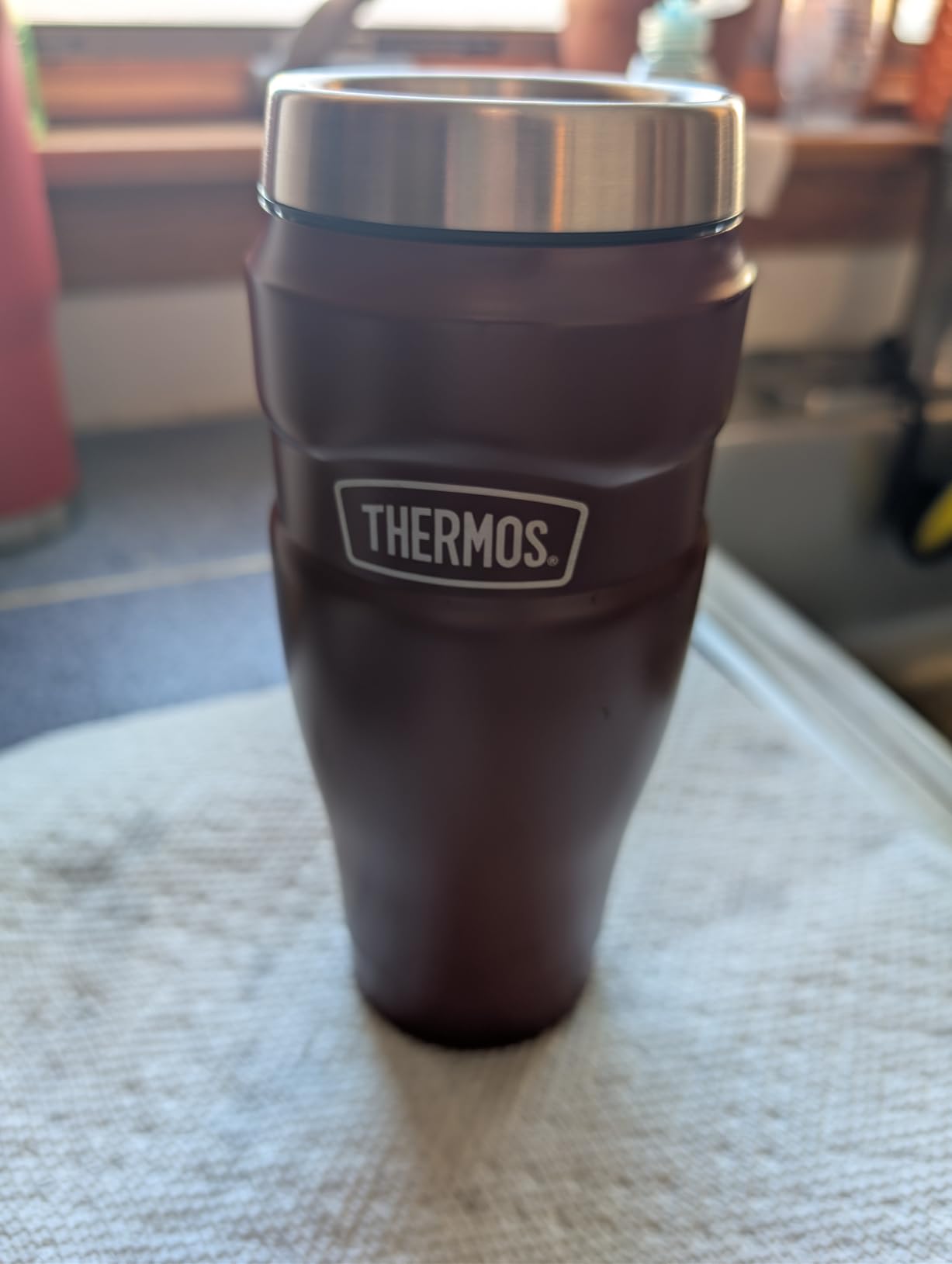 THERMOS Stainless King Vacuum-Insulated Travel Tumbler, 16 Ounce, Matte Steel customer photo 1