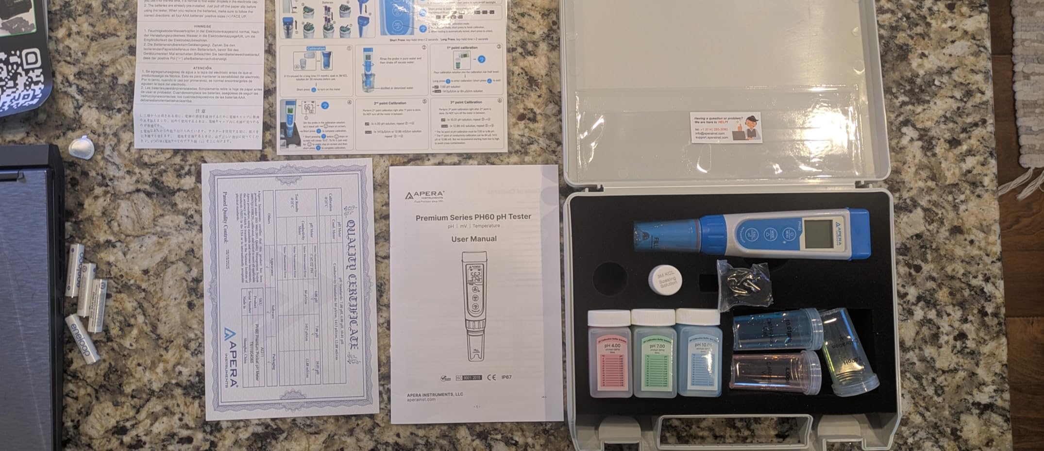 Apera Instruments Premium-Series PH60S Food pH Pocket Tester Kit, Swiss Spear pH Electrode, ±0.01 pH Accuracy, -2.00-16.00 pH Range (AI313) customer photo 1