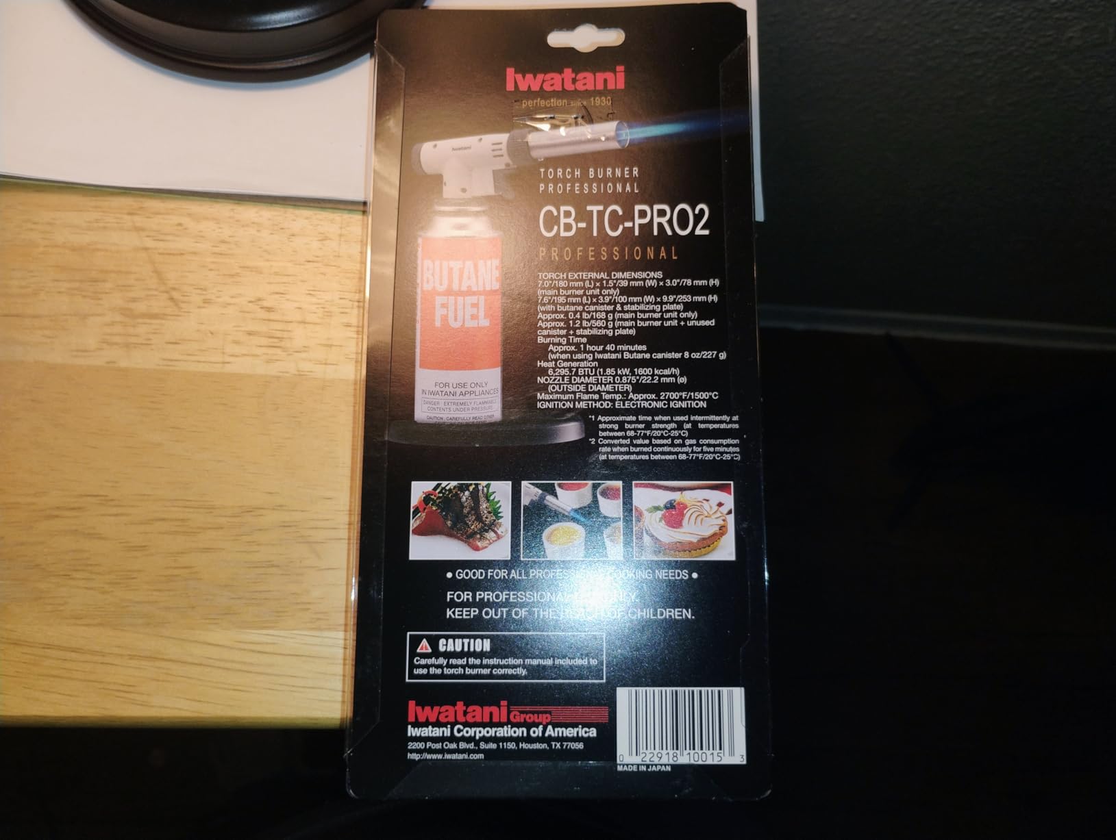 Iwatani PRO2 Culinary Professional Kitchen Butane Torch | Adjustable Flame Shape Strength 2700 F | Sous Vide Crème Brulee Pastries | Anti-flare | Incl. Stabilizing Stand customer photo 1