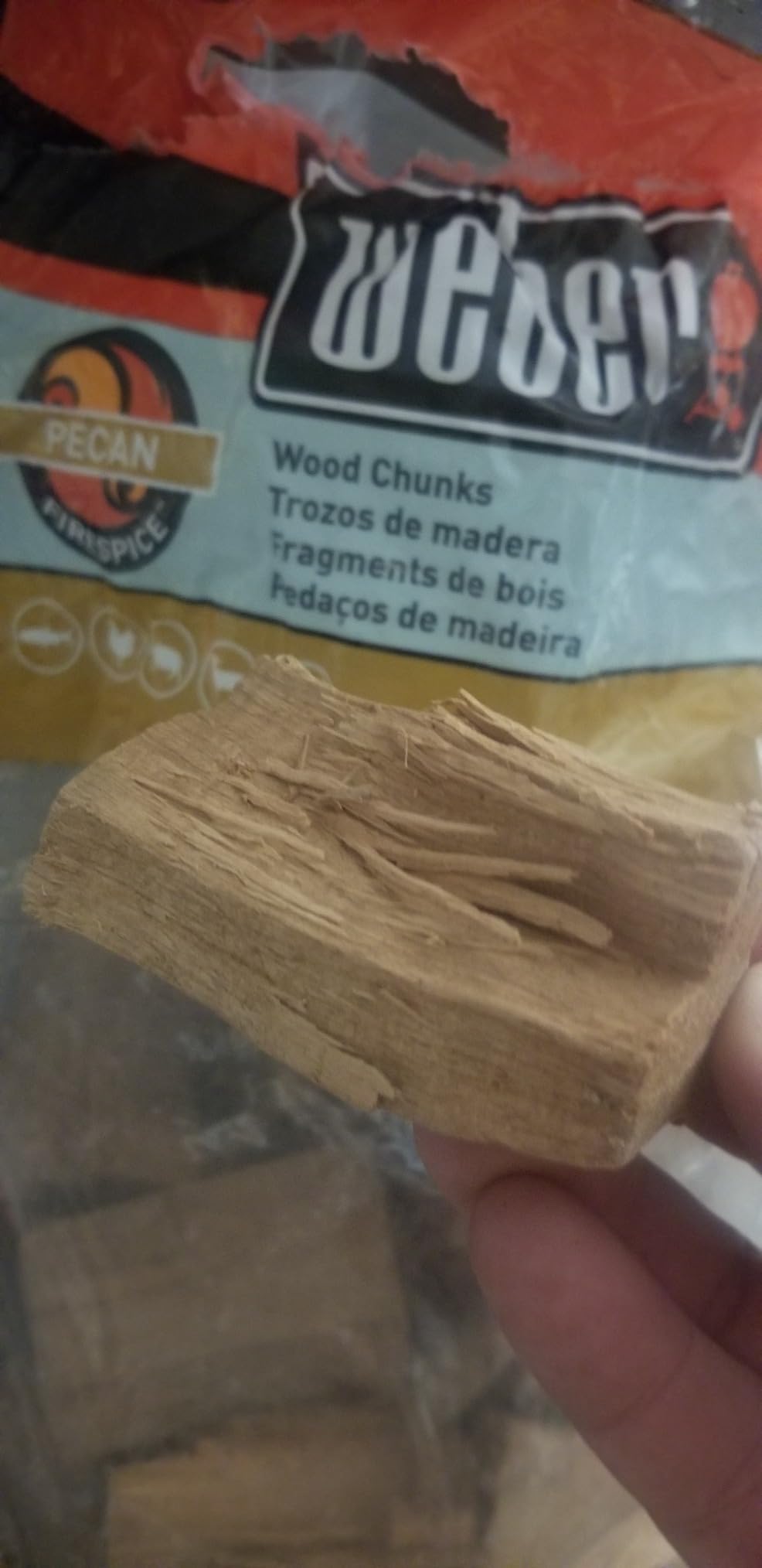 Weber Hickory Wood Chunks, 4 lb - Premium BBQ Smoking & Grilling Chips for Rich, Subtly Sweet Flavor - Ideal for Beef, Lamb, Poultry & Pork - Long Lasting customer photo 2