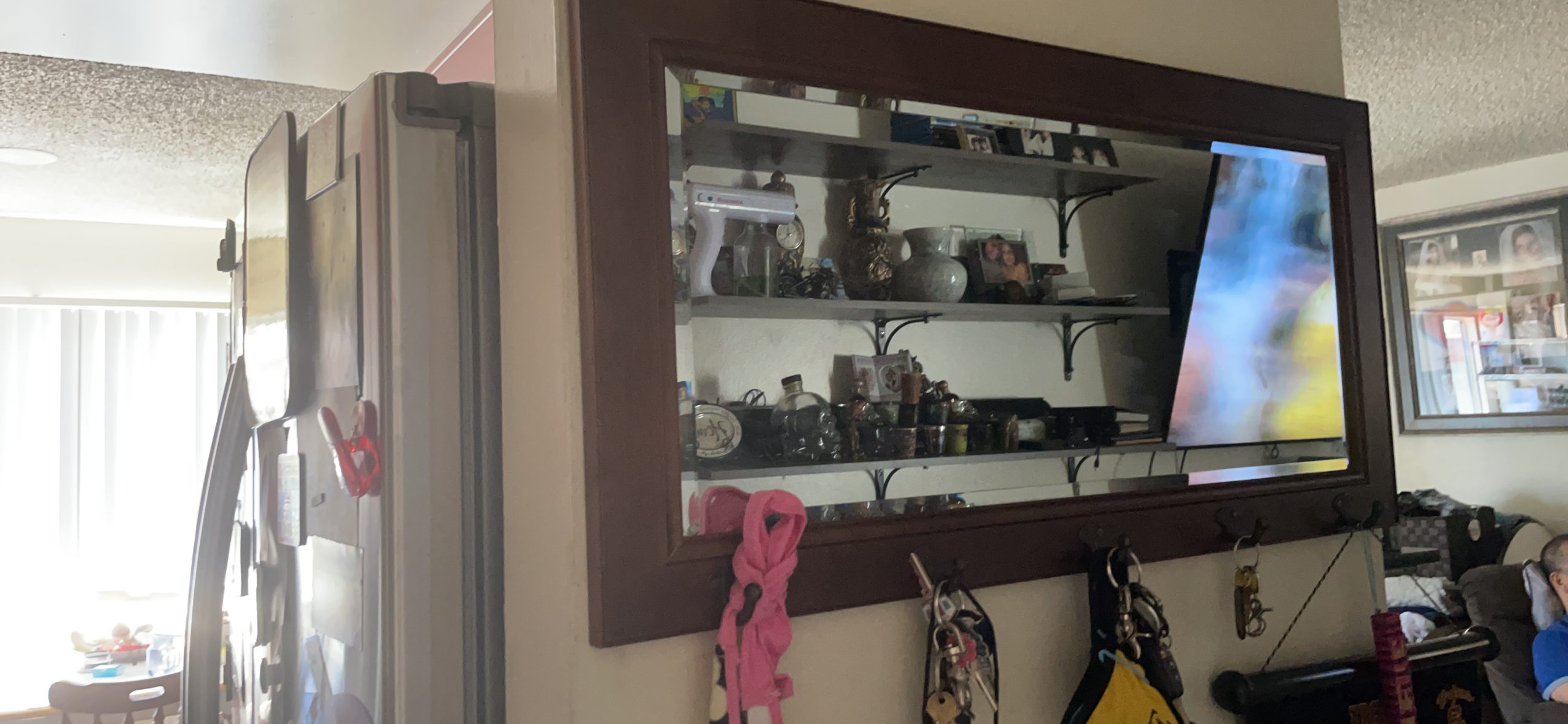 DesignOvation Kate and Laurel Pub Mirrors with 5 Metal Hooks, Black customer photo 1