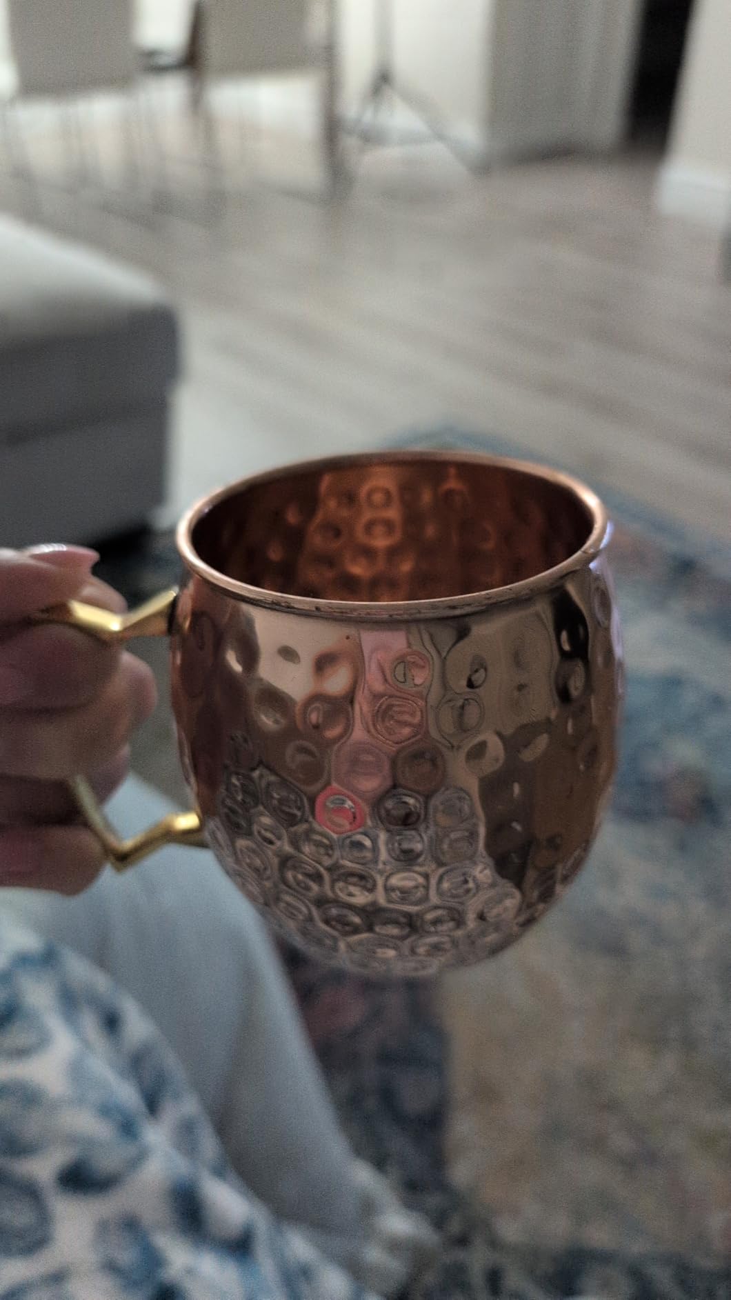 Benicci Moscow Mule Copper Mugs - Set of 2, 100% HANDCRAFTED - Food Safe Pure Copper Solid Mugs - 16 oz Gift Set with Premium Quality Cocktail Straws, Straw Cleaning Brush and Jigger! customer photo 2
