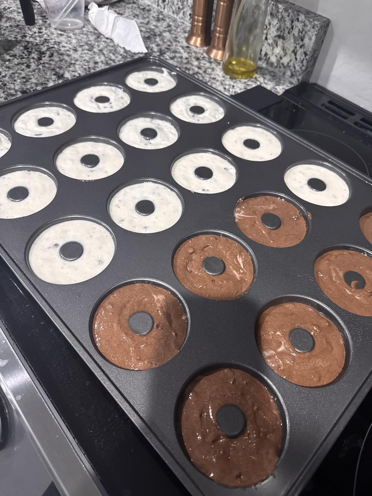 Wilton Perfect Results Non-Stick Donut Pan , 20-Cavity Donut Baking Pan, Steel customer photo 2