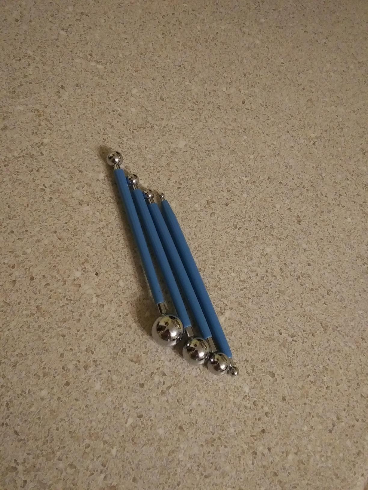 4 x Fondant Cake Decorating Clay Flower Sugarcraft Ball Model DIY Tool 8 Sizes (Blue) customer photo 2