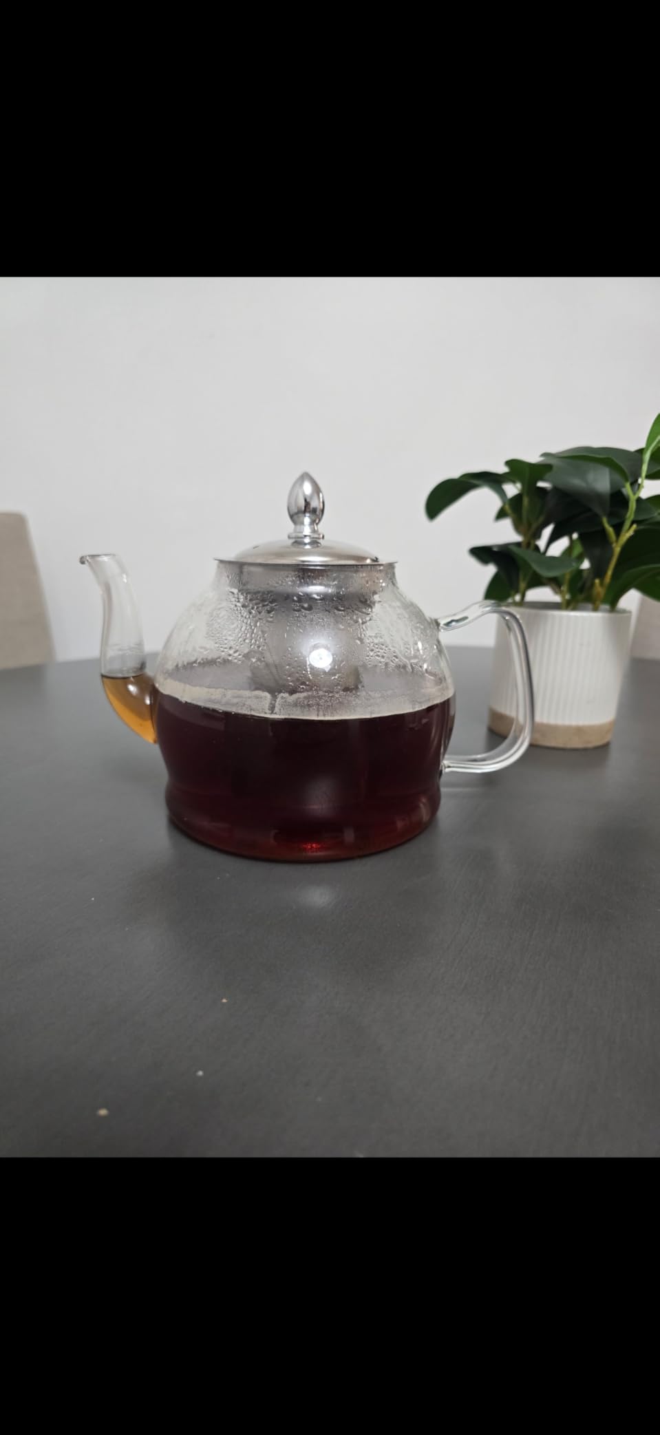 HIWARE 1000ml Glass Teapot with Removable Infuser, Stovetop Safe Tea Kettle, Blooming and Loose Leaf Tea Maker Set customer photo 2