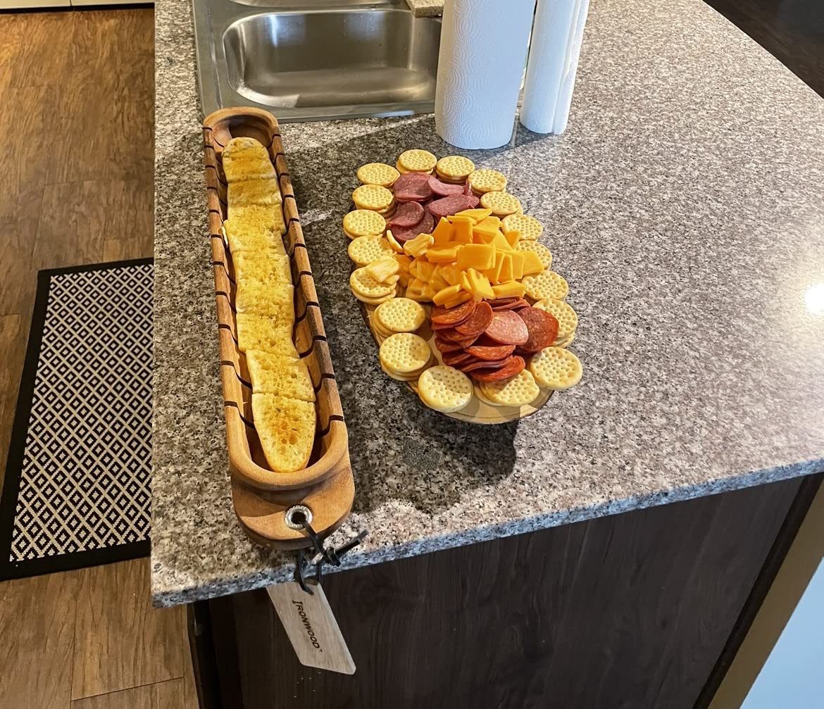 Ironwood Gourmet Bread Cutting Board, 9.75 x 15 x 0.75 inches, Sweep Off Baguette Board customer photo 2