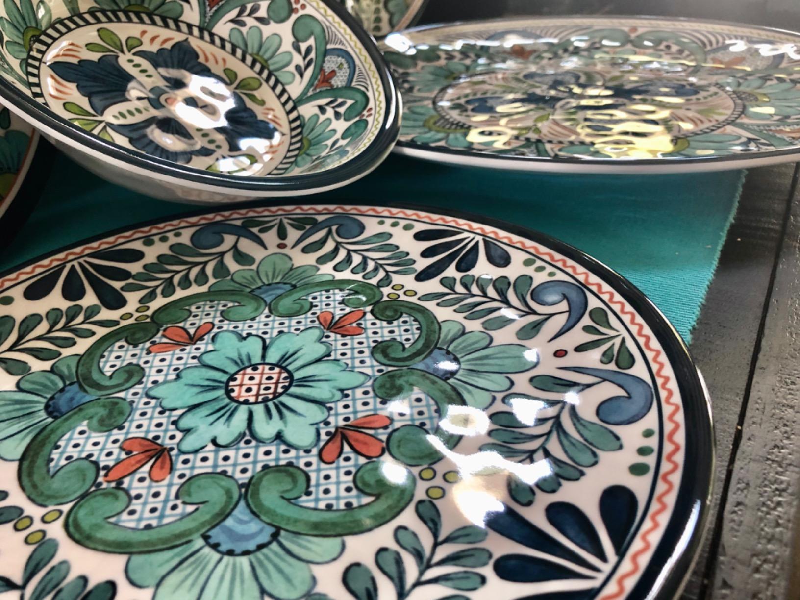 Talavera Melamine 12-Piece Dinnerware Set - Multicolored Plates and Bowls for 4, Spanish Tile-Inspired, Durable, Lightweight, Shatterproof, Dishwasher Safe, Indoor Outdoor Tableware customer photo 2