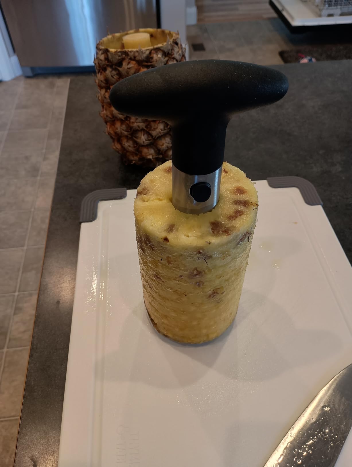 Pineapple Corer, [Upgraded, Reinforced, Thicker Blade] Newness Premium Pineapple Corer Remover, Stainless Steel Pineapple Core Remover Tool for Home & Kitchen with Sharp Blade for Diced Fruit Rings customer photo 2