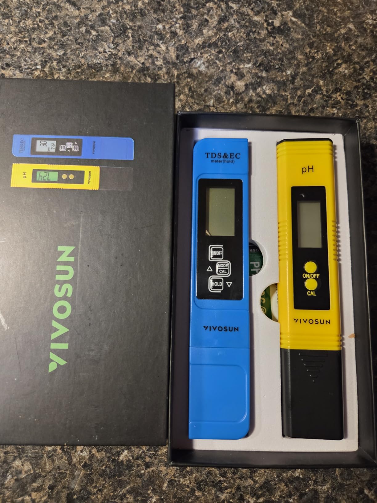 VIVOSUN Digital pH and TDS Meter Kits, 0.01pH High Accuracy Pen Type pH Meter ± 2% Readout Accuracy 3-in-1 TDS EC Temperature Meter for Hydroponics, Pool and Aquarium customer photo 1