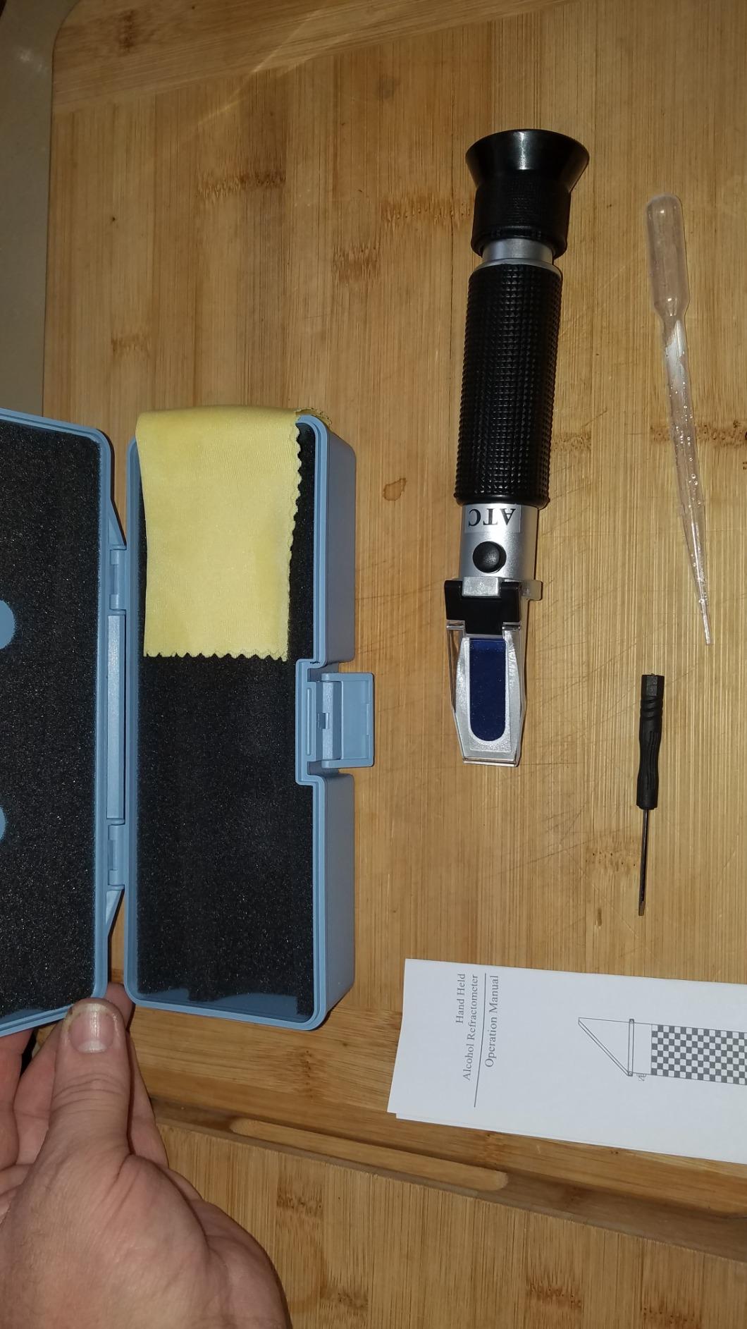 Beer Wort Refractometer,V-Resourcing Brix/Specific Gravity Refractometer for Beer Brewing, Dual Scale(Brix 0-32%, SG Wort 1.000-1.130) customer photo 2