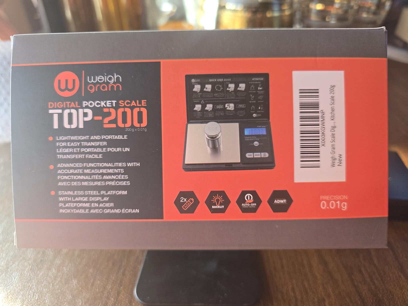 Weigh Gram 200g Digital Pocket Gram Scale 0.01g Accuracy, 200g x 0.01g Mini Digital Grams Scale, Small Food Scale, Jewelry Scale, Ounces Grains Scale With100g Calibration Weight customer photo 2