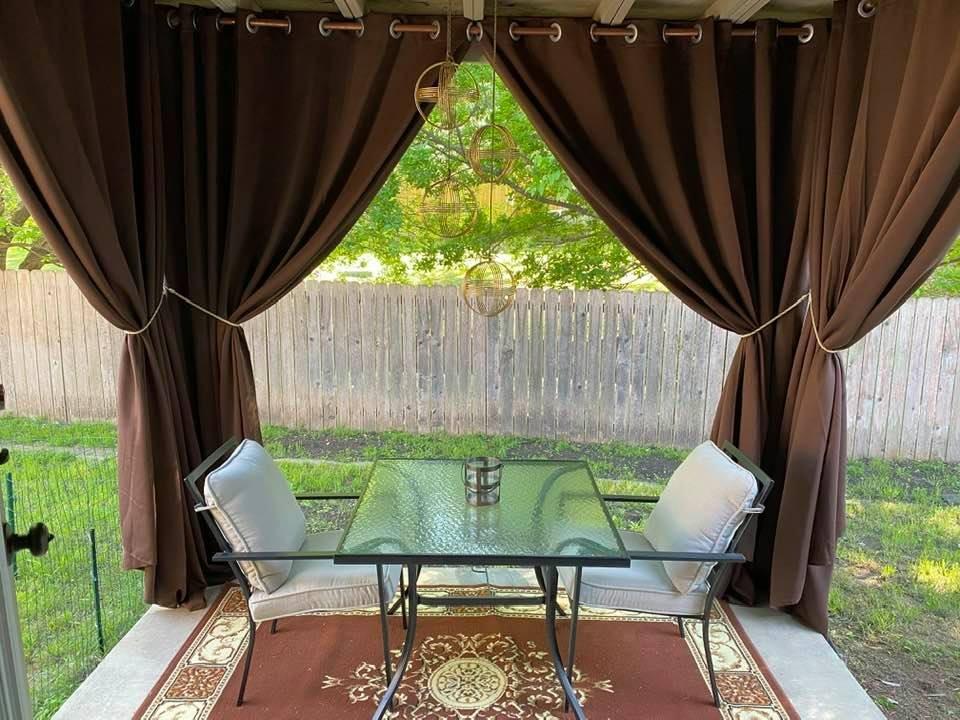 RYB HOME Outdoor Curtains for Patio Waterproof Block Sunlight Thermal Insulated Privacy Assured Thick Outside Curtains for Porch, Gazebo, Pergola, W52