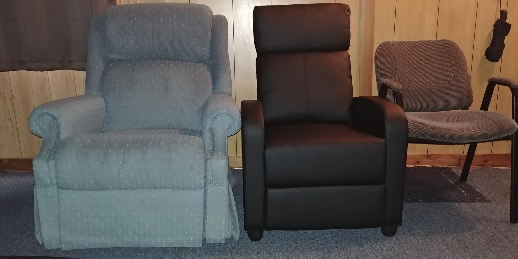 FDW Recliner Chair Push Back Sofa Home Theater Seating with Lumbar Support and Leather Padded Seat Backrest for Living Room customer photo 1