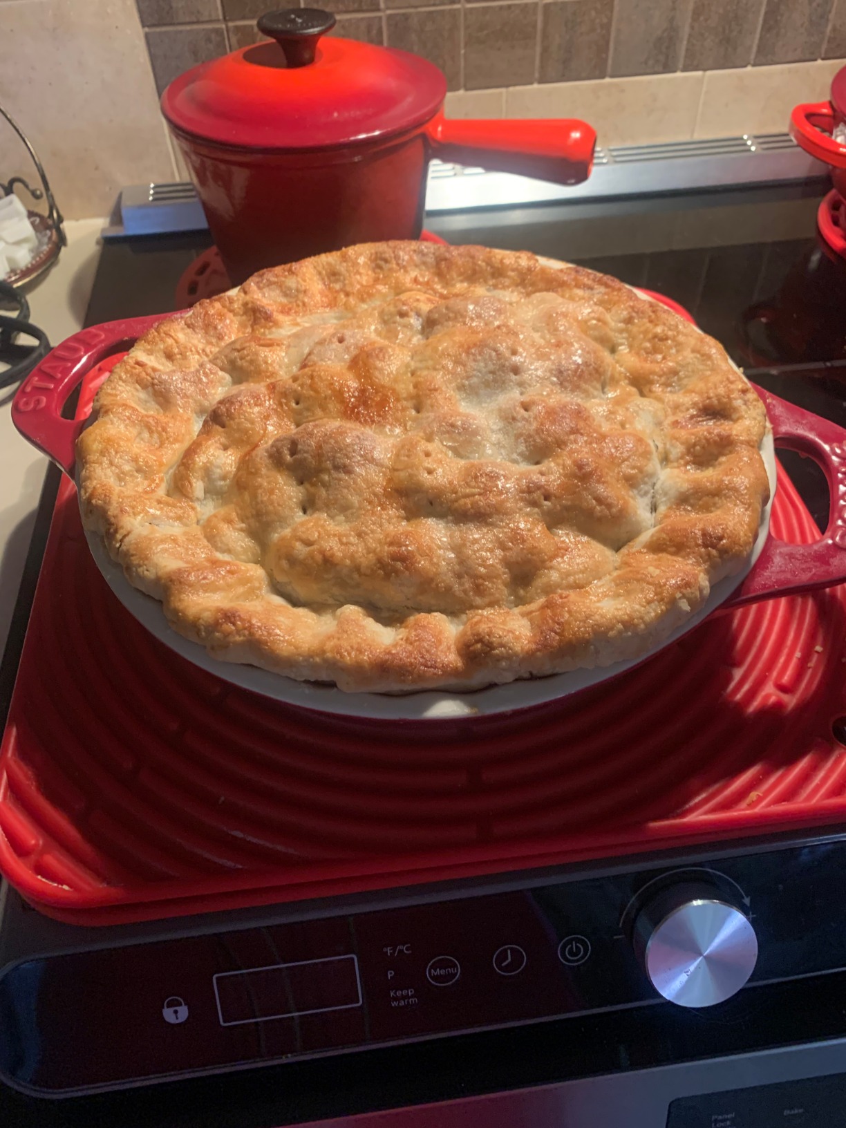 STAUB Ceramic Bakeware-Pie-Pans Dish, 9-inch, White customer photo 2