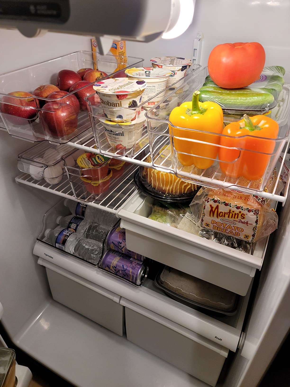 Sorbus Fridge Bins and Freezer Bins Refrigerator Organizer Stackable Food Storage Containers BPA-Free Drawer Organizers for Refrigerator Freezer and Pantry customer photo 1