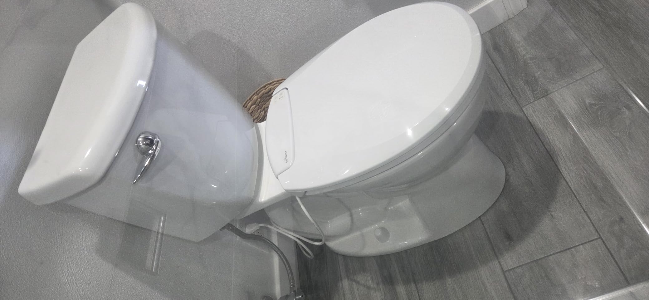 Bemis Radiance Heated Night Light Toilet Seat, Slow Close Adjustable Fit Long Lasting Plastic Seat, Elongated, White customer photo 2