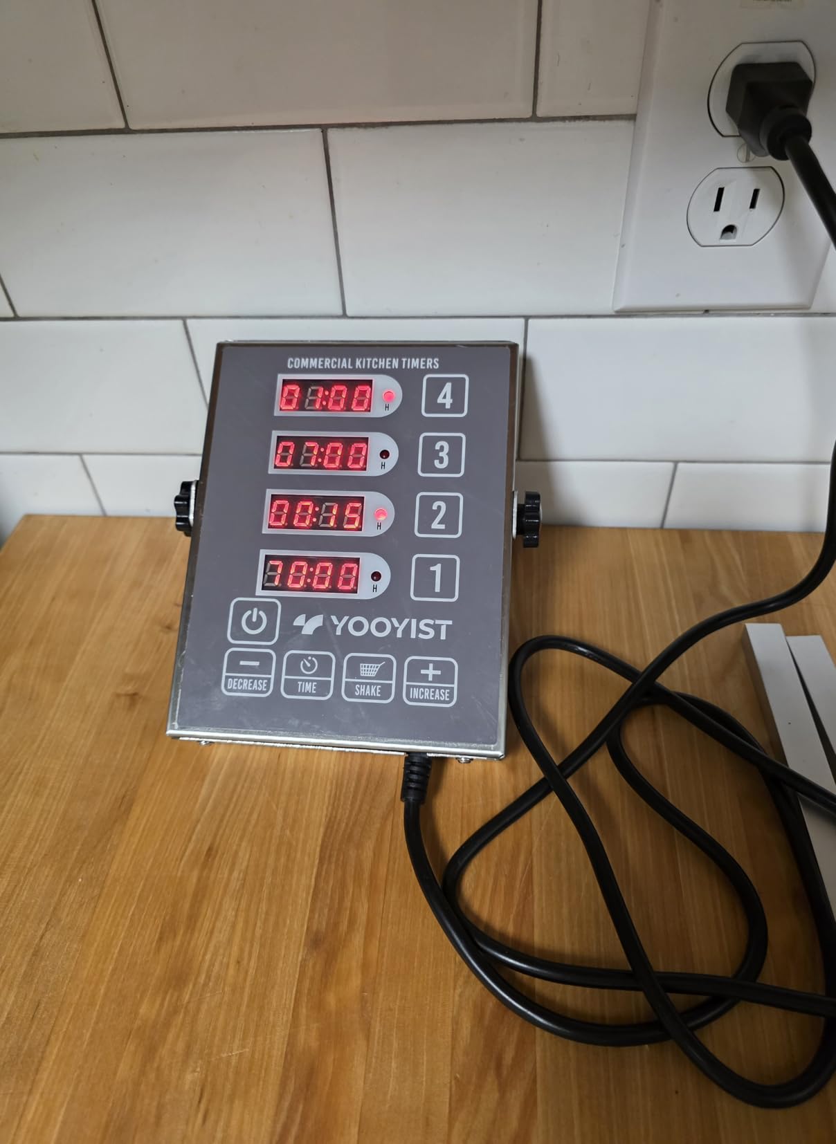 Precision Kitchen Timers for Cooking - 4 Channel Commercial Kitchen Timer Restaurant Kitchen Supplies - Stainless Steel Digital LED Chef Cooking Timer - Reminder Function, Loud Alarm, Blue customer photo 1