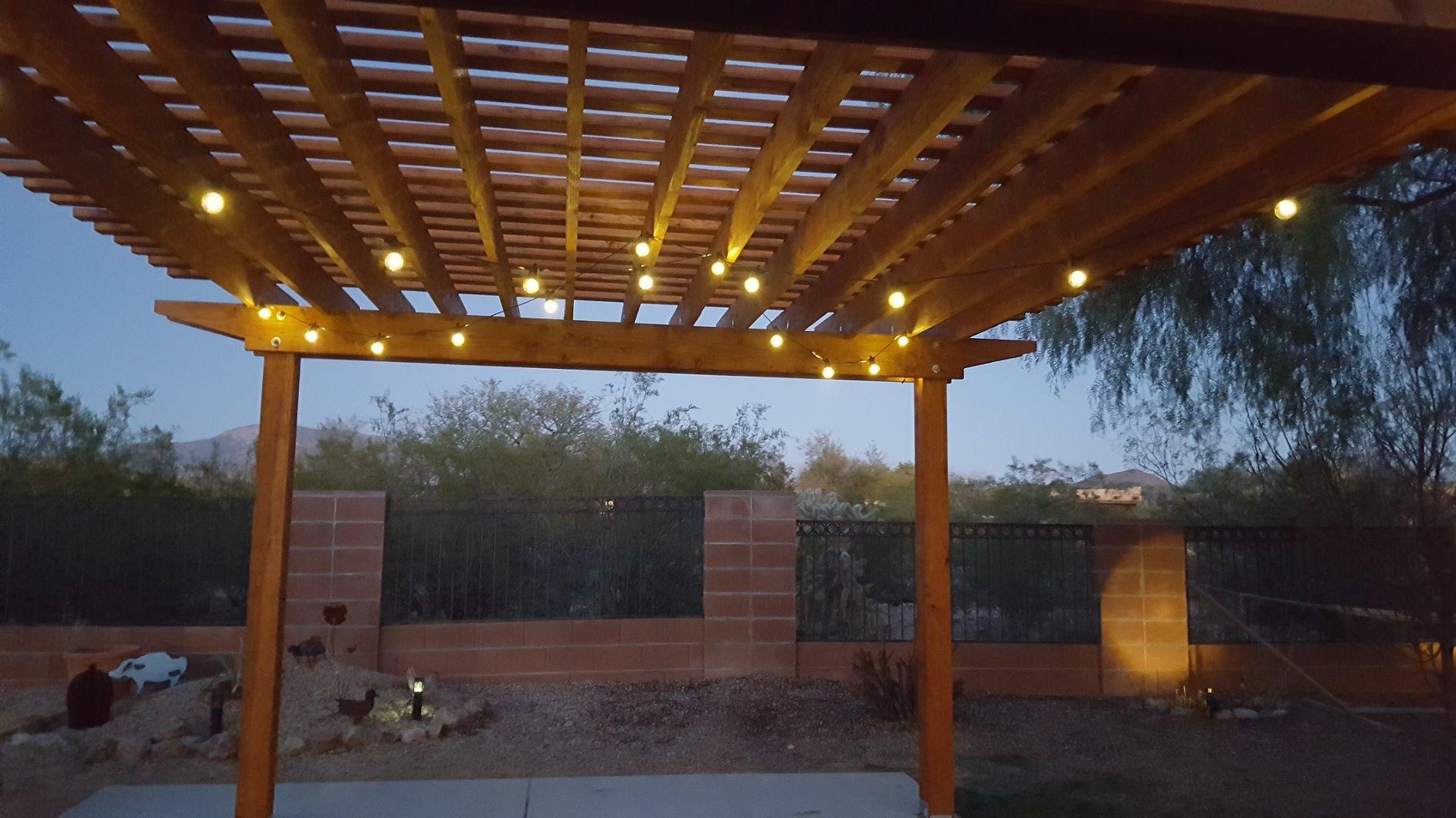 Brightech Ambience Pro Solar Powered Outdoor String Lights - 27 Ft Commercial Grade Waterproof Patio Lights with Edison Globes, Shatterproof LED String Lights for Patio - 12 Bulbs, 1W, Soft White customer photo 1