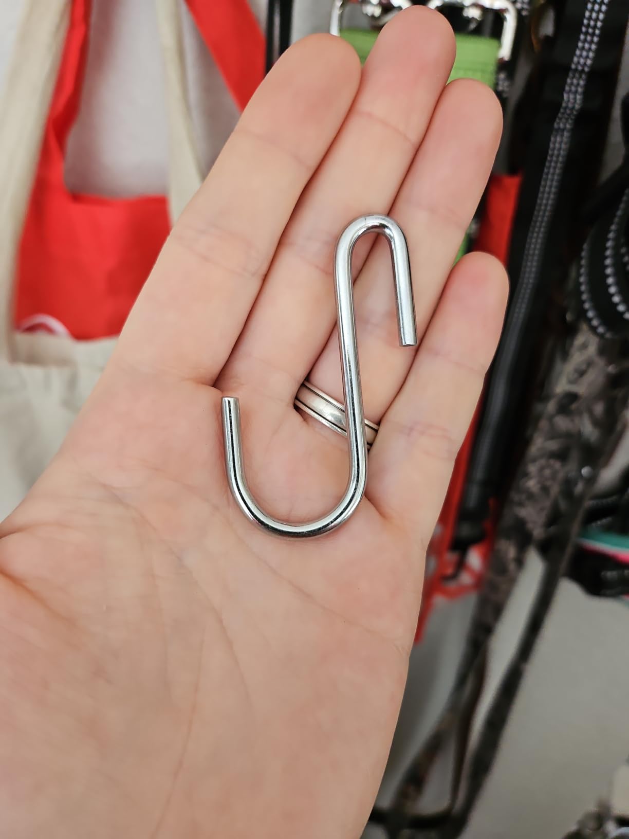 30 Pack 2.4 inches Heavy Duty S Hooks for Hanging, Pan Pot Holder Wire Shelves Rack Hooks for Hanging, S Shaped Hanger Metal Hooks for Kitchen Pots Utensils Jeans Clothes Bags Hats Towels Plants customer photo 1