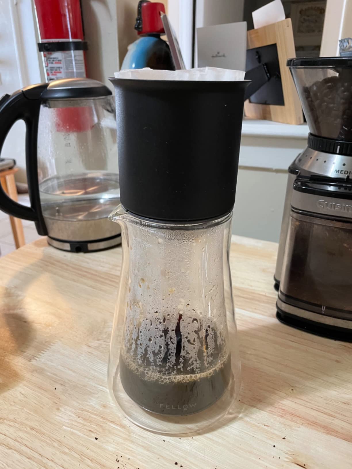 Fellow Stagg XF Pour-Over Coffee Maker Set - Stainless Steel Dripper, 20 oz Double Wall Glass Carafe & 30 Paper Filters customer photo 2