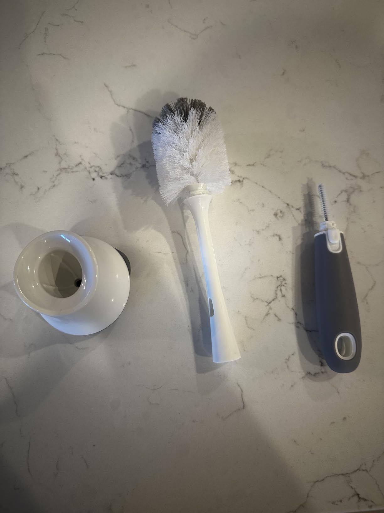 OXO Tot Bottle Brush with Nipple Cleaner and Stand, Gray customer photo 2