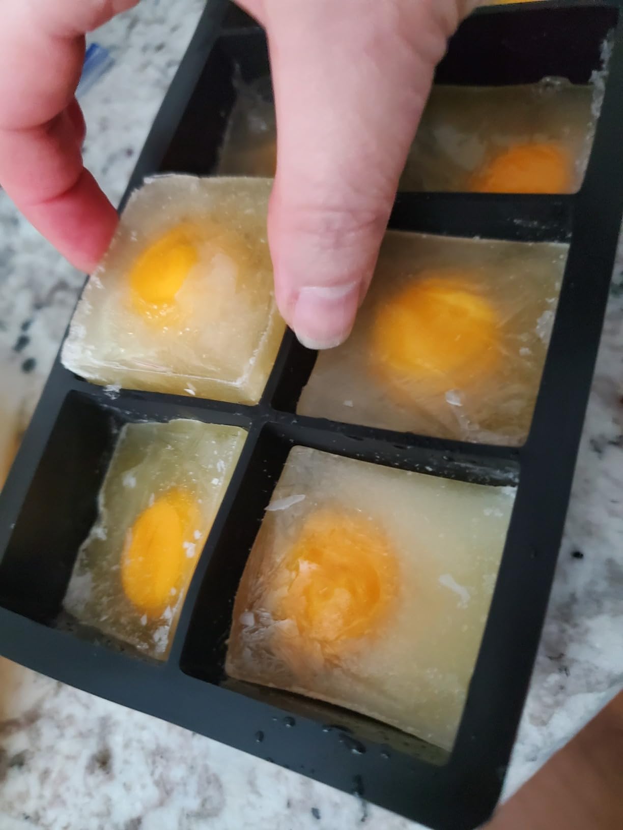 Ice Cube Molds - 2-Pack Silicone Trays for 8 Large Square Cubes - Slow-Melt Ice for Whiskey, Cocktails, Coffee & More customer photo 1