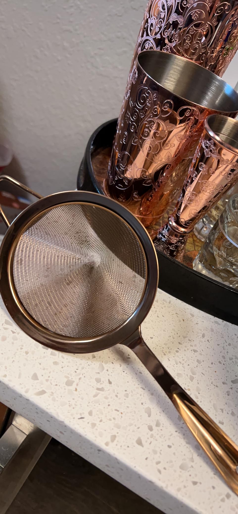 A Bar Above Stainless Steel Fine Mesh Cocktail Strainer, 304 Conical Sieve with Ergonomic Handle, Rustproof Bartender Tool for Double-Straining Tea, Coffee, Kombucha, and Culinary Prep customer photo 1