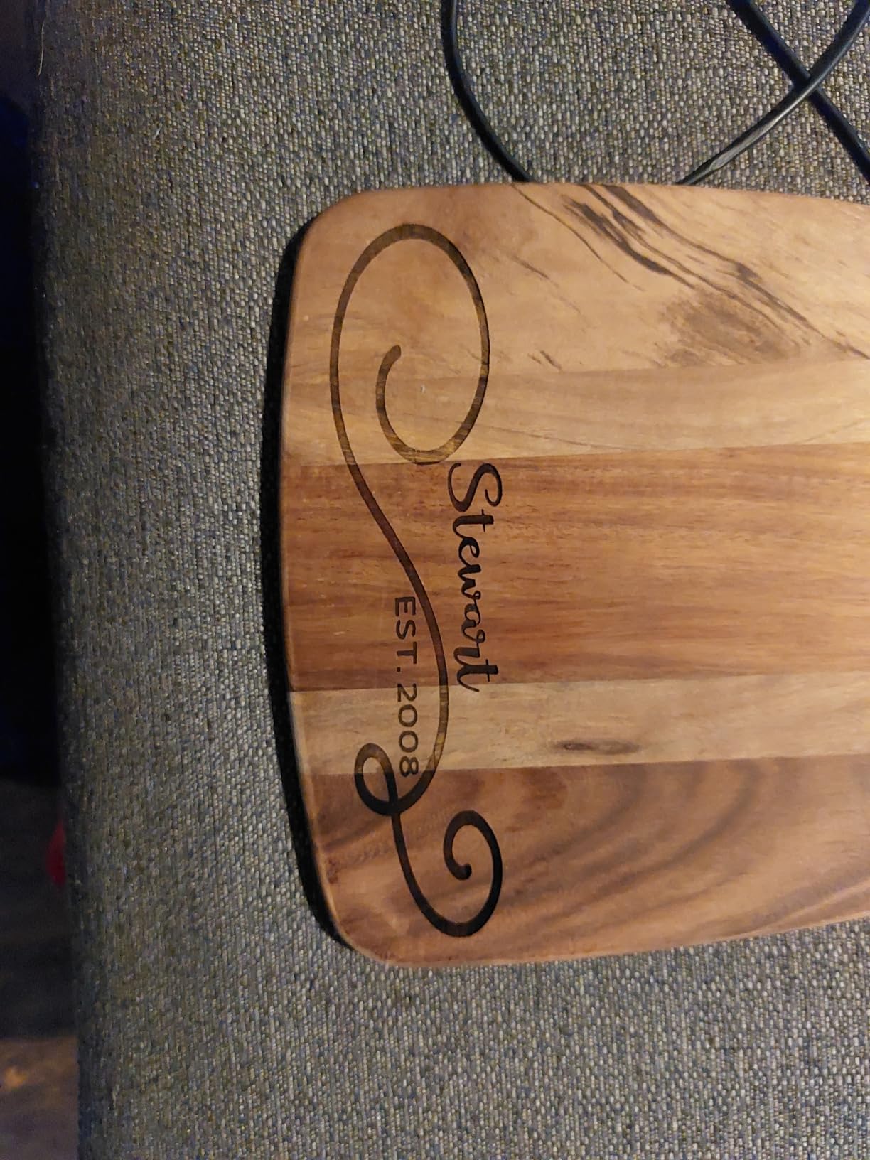 hecef Cheese Board set of 3, Acacia Wood Cheese Plate, a Knife, a Fork, Charcuterie Board Platter Slate Serving Set for Appetizer Birthdays, Weddings, Housewarming (Cheese board with 2 knives) customer photo 1