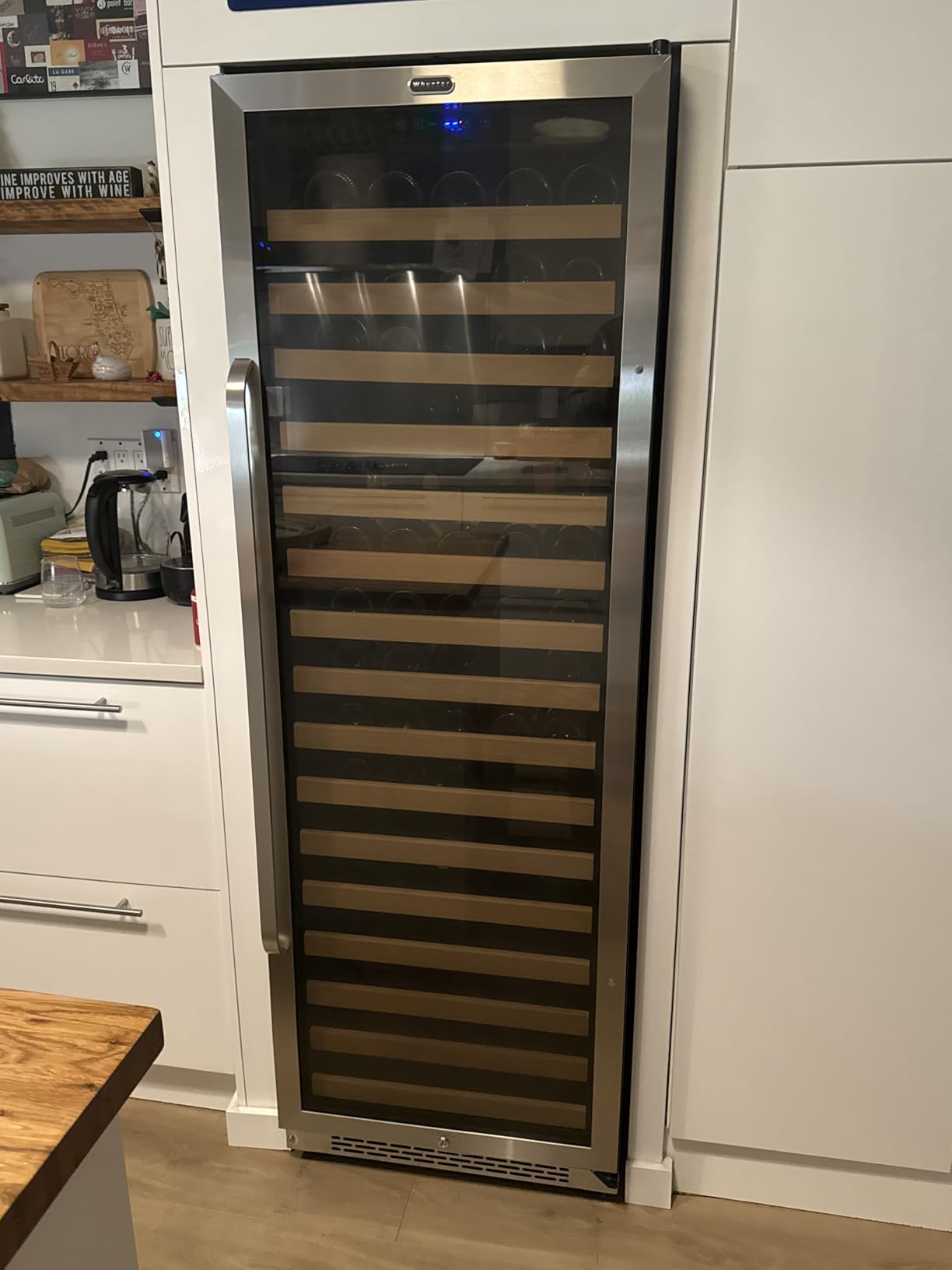 Whynter BWR-1002SD 100 Built-in or Freestanding Stainless Steel Compressor Large Capacity Wine Refrigerator Rack for Open Bottles and LED Display, Black customer photo 1