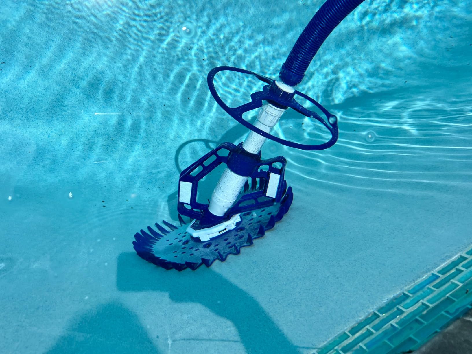 VINGLI Pool Vacuum Above Ground Indoor Outdoor Automatic Swimming Pool Cleaner Sweep Sweeper with 33FT Hoses (Nave Blue) customer photo 1