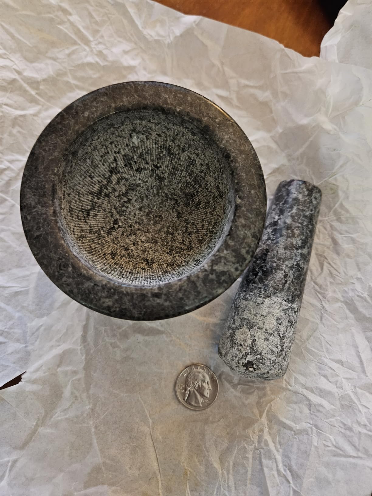 IMUSA USA Small Polished Mortar and Pestle, 3.75 inch, Granite customer photo 2