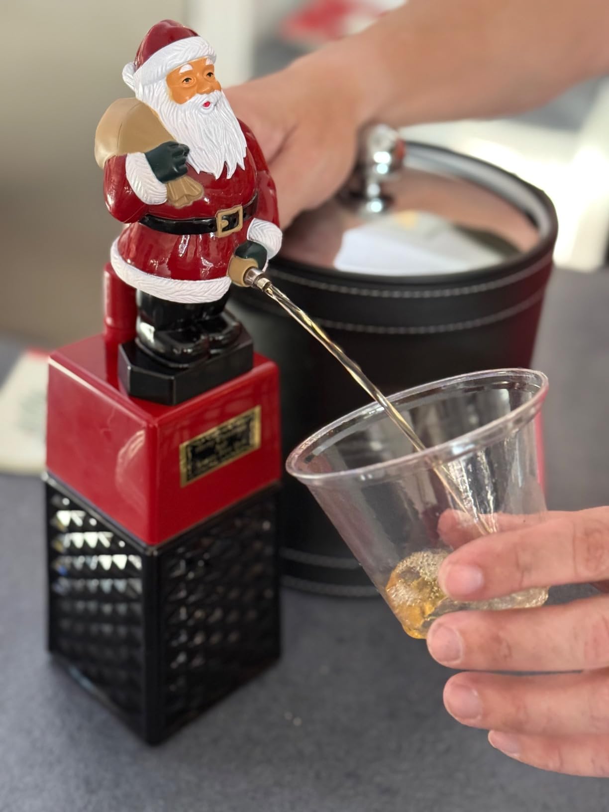 True Santa Liquor Dispenser, Gag Gift, 16 oz Beverage, Wine, Beer, Whiskey, Vodka, Gin, Alcohol Dispenser customer photo 1