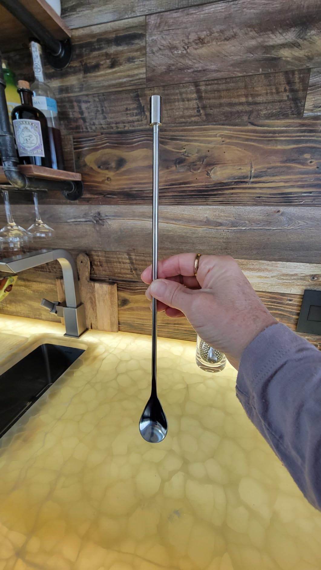 A Bar Above Bar Spoon Set, Spiral Handle, Stainless Steel Mixing Spoons for Cocktail Mixer Set, to Stir and Layer, Basic Professional or Home Bars Accessories (Stainless Steel, Combo) customer photo 2
