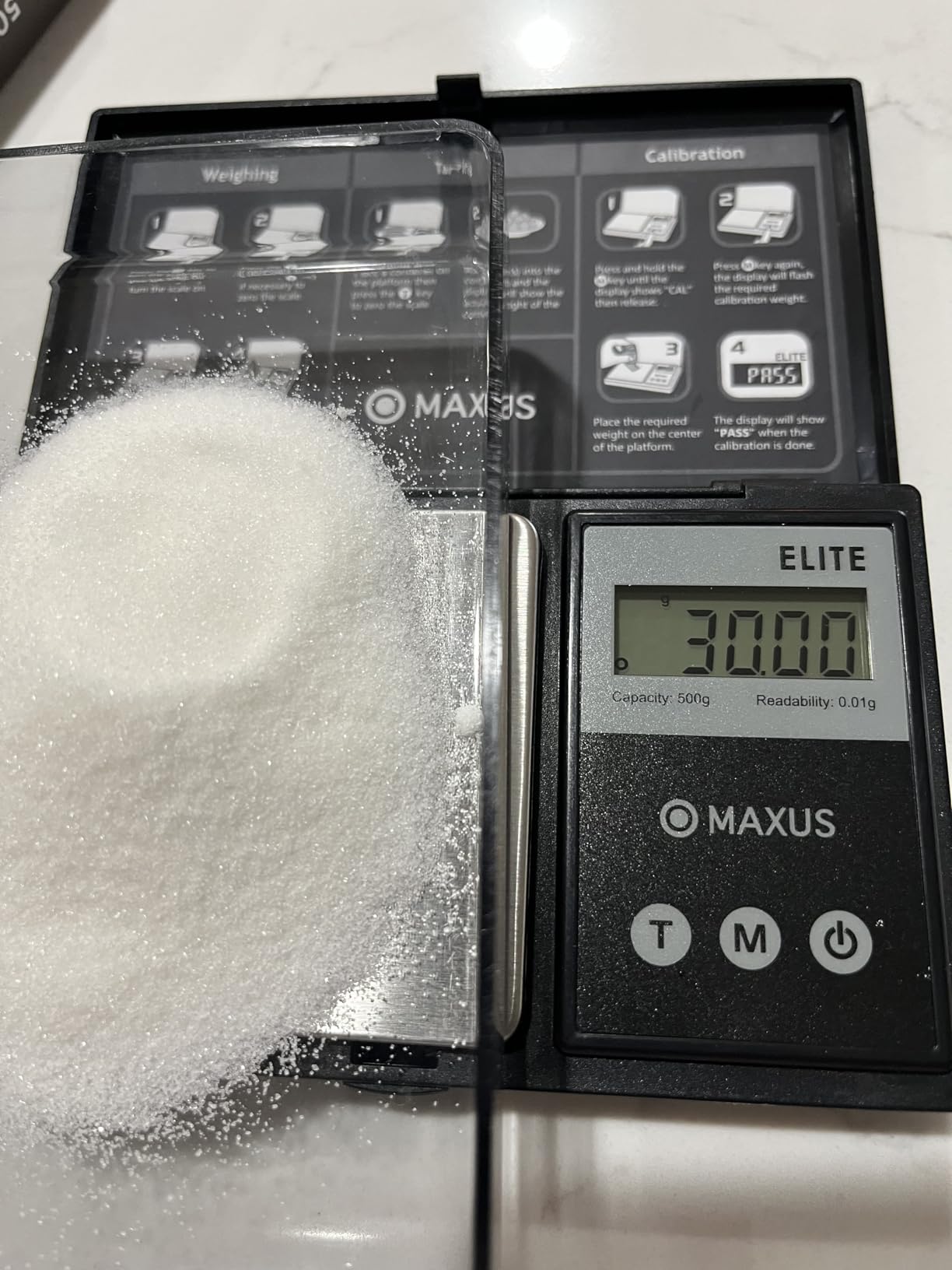 MAXUS Digital Pocket Gram Scale 500g x 0.01g High Precision with Tray, Weighs Small Food, Jewelry, Ounces, Grains, LCD Display, Tare Function customer photo 2