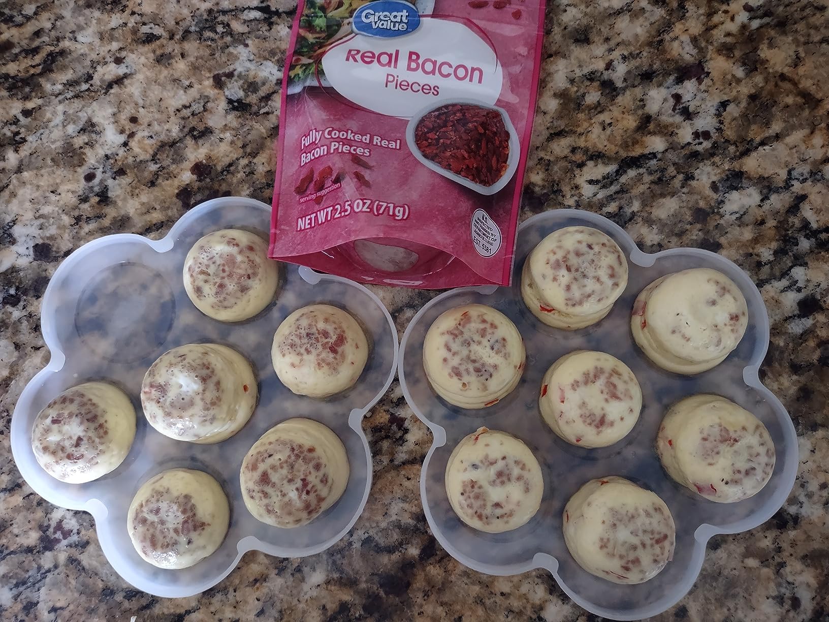 GOKCEN's Silicone Egg Bite Molds [2 Pack] Instant Pot Accessories - Total 14 Cups Muffin Pan for Baking - Food Freezer Tray with Lid - Reusable Storage Container customer photo 2