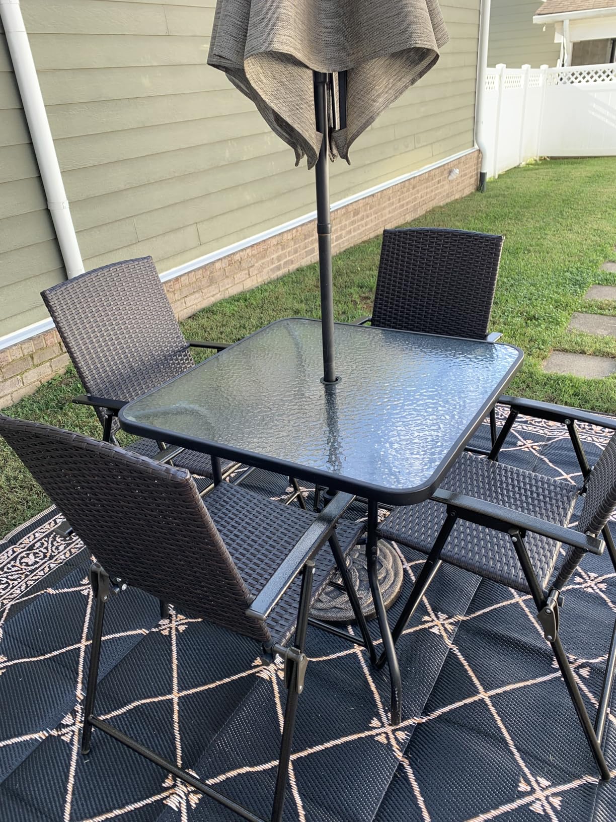 BACKYARD EXPRESSIONS PATIO · HOME · GARDEN 911554 21 Pound Umbrella Base, Bronze customer photo 1