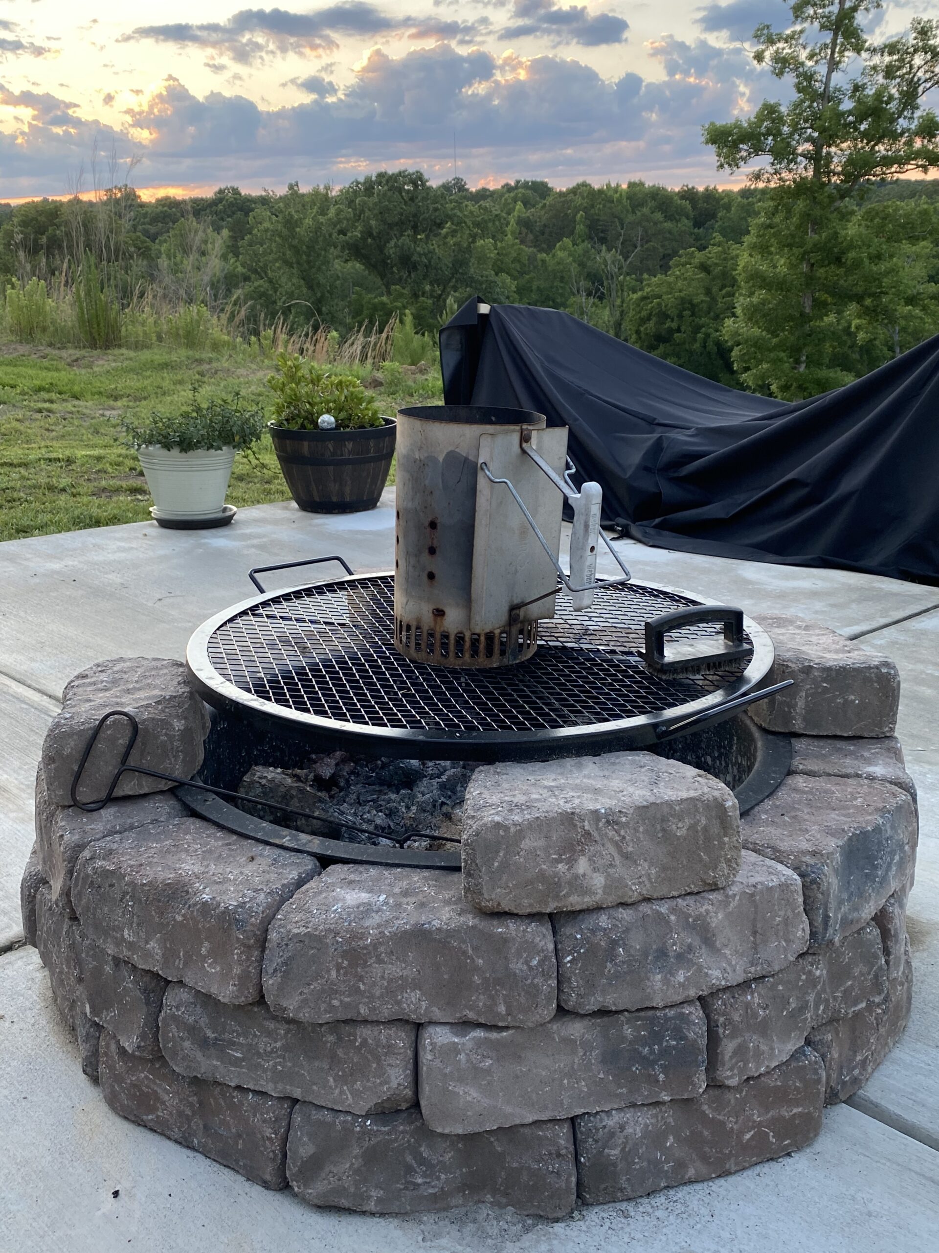 onlyfire Round Fire Pit Grill Grate, Heavy-Duty Steel Cooking Grate with X-Marks Design, Portable Campfire Grill for Outdoor BBQ, Camping, Picnics - 30 Inch customer photo 2