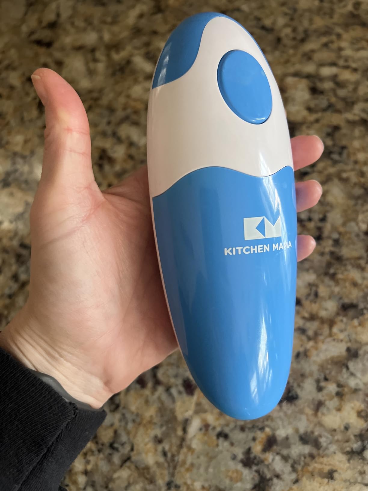 Kitchen Mama Auto Electric Can Opener: Open Your Cans with A Simple Press of Button - Automatic, Hands Free, Smooth Edge, Battery Operated, YES YOU CAN (Red) customer photo 2