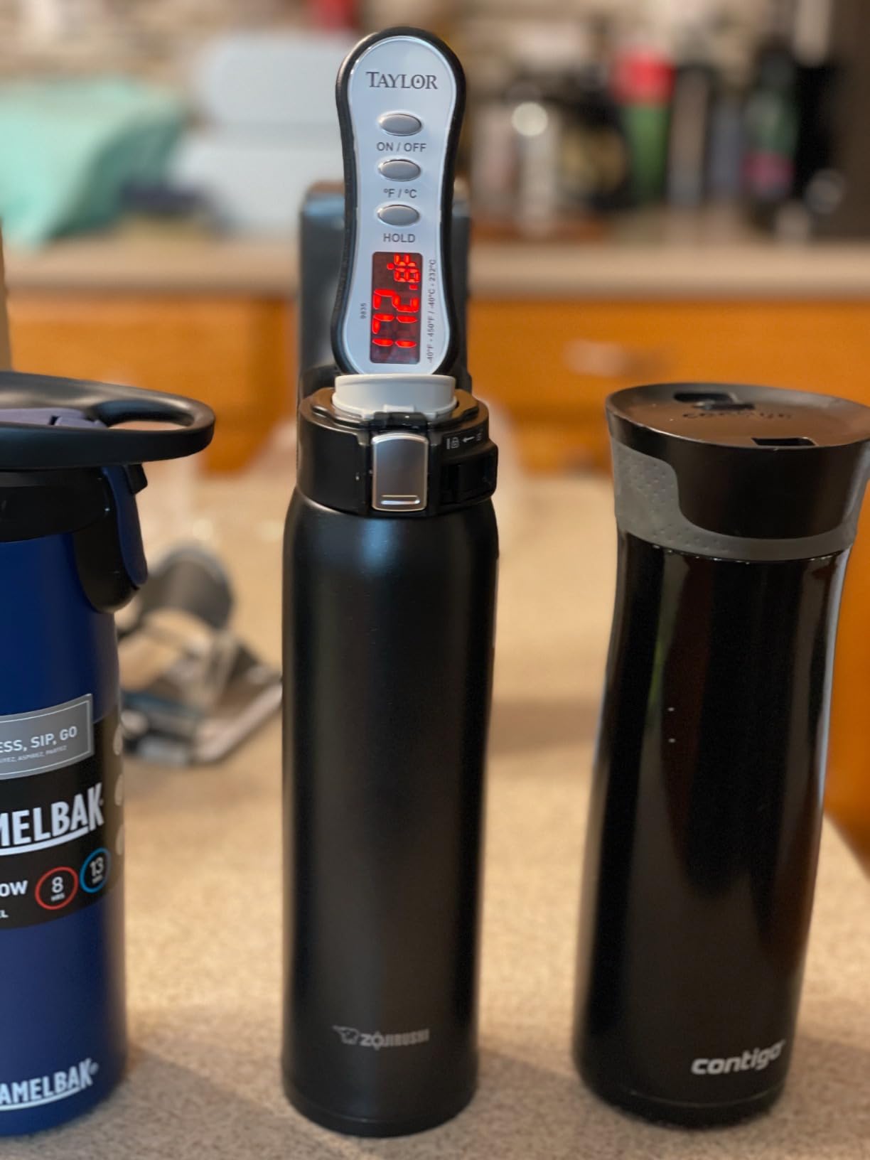 Hydro Flask Wide Mouth Bottle with Flex Sip Lid - Insulated Water Bottle Travel Cup Coffee Mug Black 20 oz customer photo 2