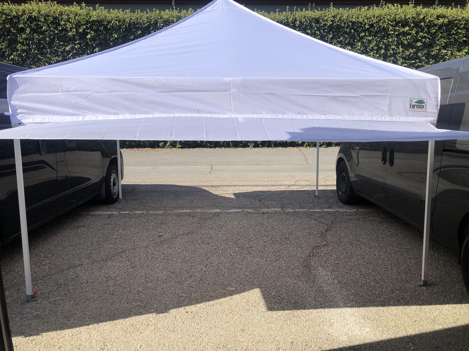 Eurmax USA 10 x 10 Pop up Canopy Commercial Tent Outdoor Party Canopies with 4 Removable Zippered Sidewalls and Roller Bag Bonus 4 Canopy Sand Bags & 24 Squre Ft Extended Awning(White) customer photo 1