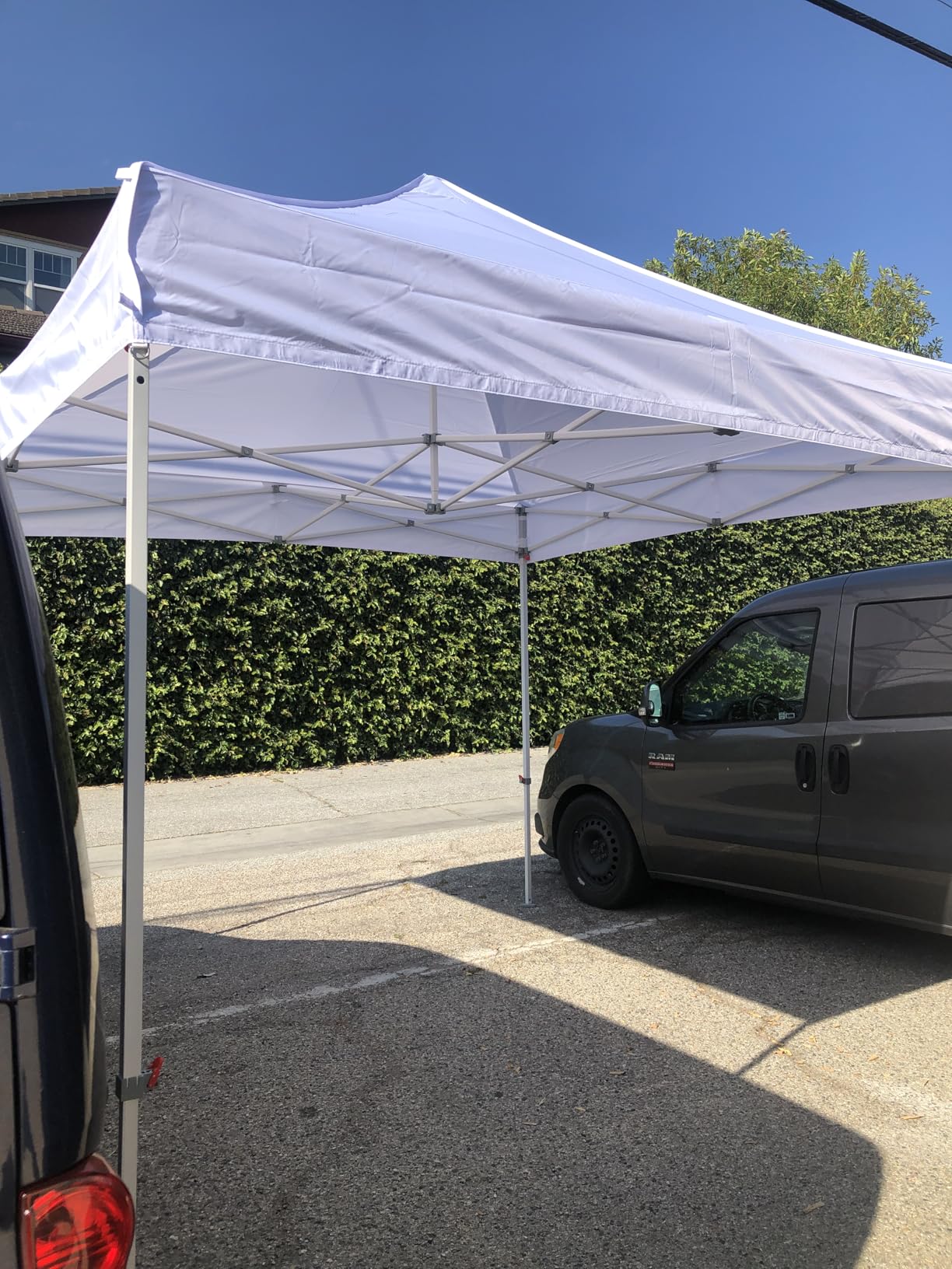 Eurmax USA 10 x 10 Pop up Canopy Commercial Tent Outdoor Party Canopies with 4 Removable Zippered Sidewalls and Roller Bag Bonus 4 Canopy Sand Bags & 24 Squre Ft Extended Awning(White) customer photo 2