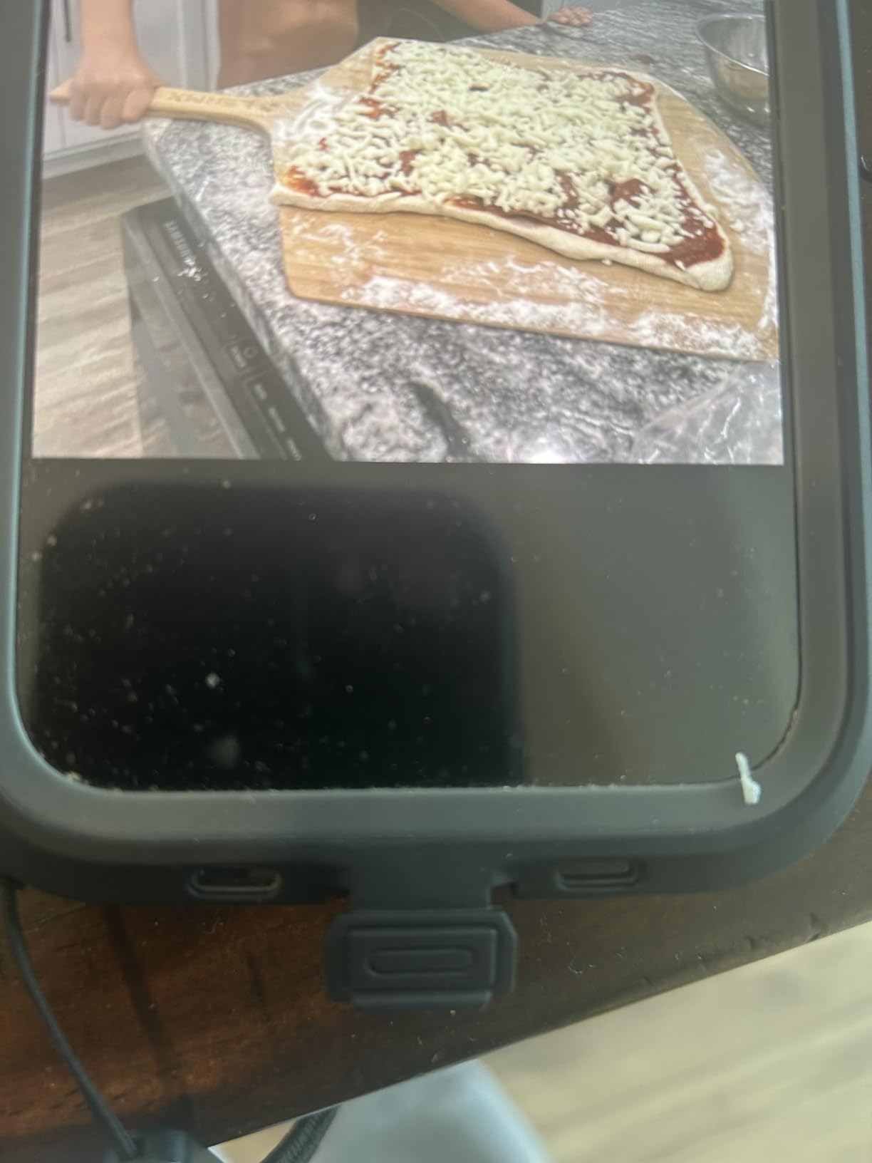 Pizza Peel, Premium Bamboo Pizza Spatula Paddle Cutting Board Handle (Baking Pizza, Bread, Cutting Fruit, Vegetables, Cheese) customer photo 2
