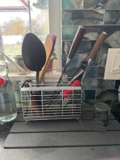 KESOL Utensil Holder Utensil Drying Rack Basket Holder with 3 Divided Compartments, Rust-resistant customer photo 1