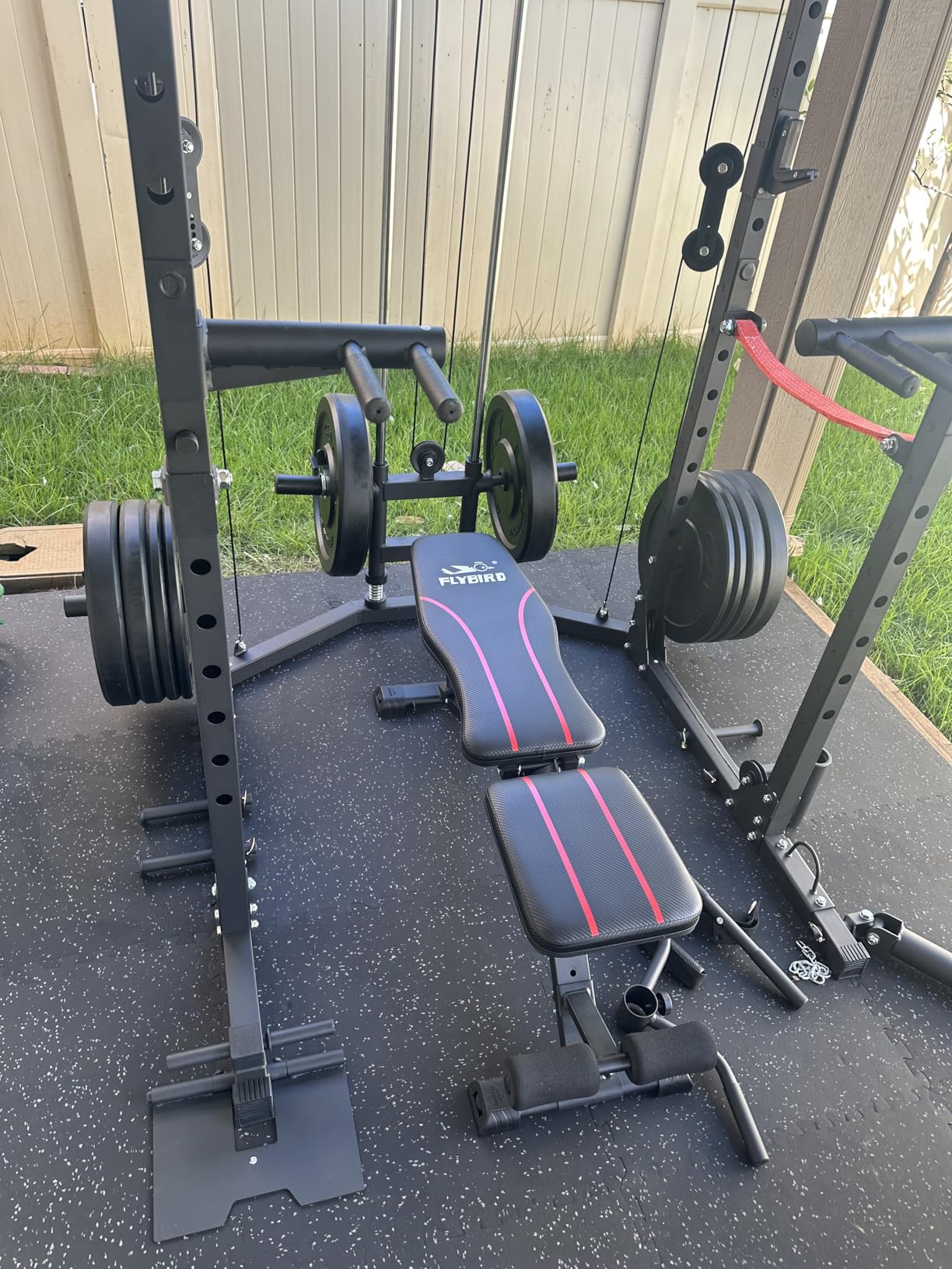 FLYBIRD WB2 Weight Bench, Utility Adjustable Weight Bench for Full Body Workout- Multi-Purpose Foldable Incline Bench (Black) customer photo 2